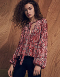 Alexis Caprina Top in Velvet Floral Devore