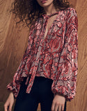 Alexis Caprina Top in Velvet Floral Devore