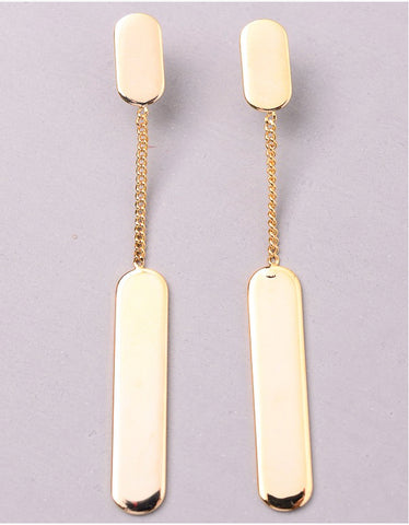 Vintage Snoot Chain Drop Earrings in Gold