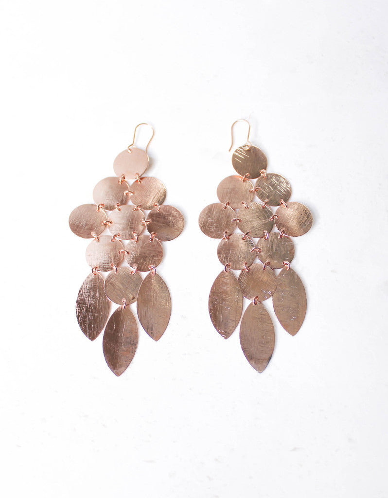 Rose Gold Luxury Chandelier Earrings - SWANK - Jewelry - 3