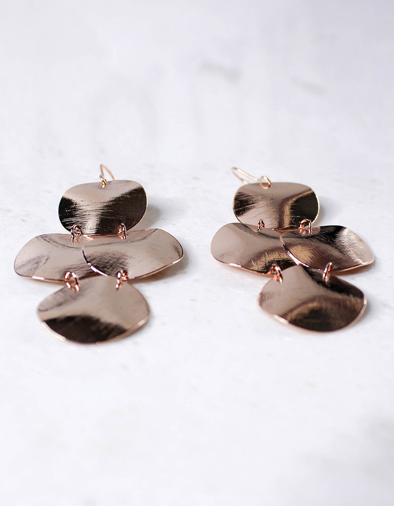 Rose Gold Luxury Small Disc Earrings - SWANK - Jewelry - 5