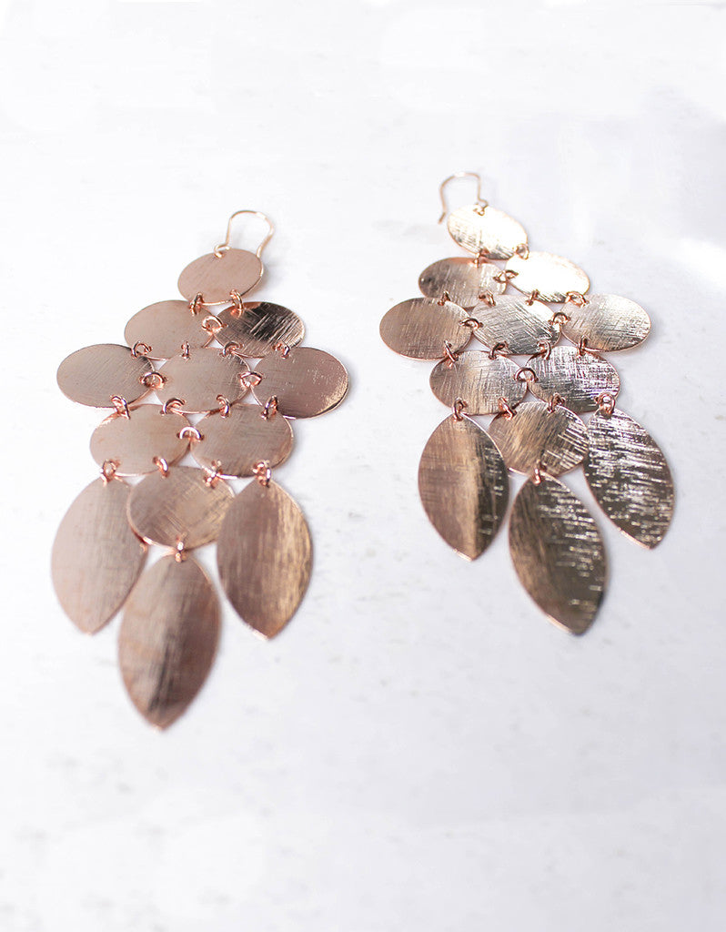 Rose Gold Luxury Chandelier Earrings - SWANK - Jewelry - 4