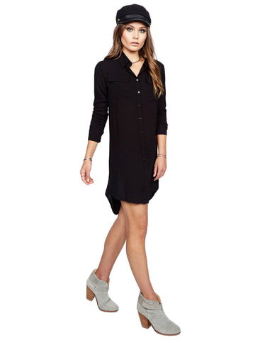 Michael Lauren Rent Mock Neck Dress w/Elbow Slits