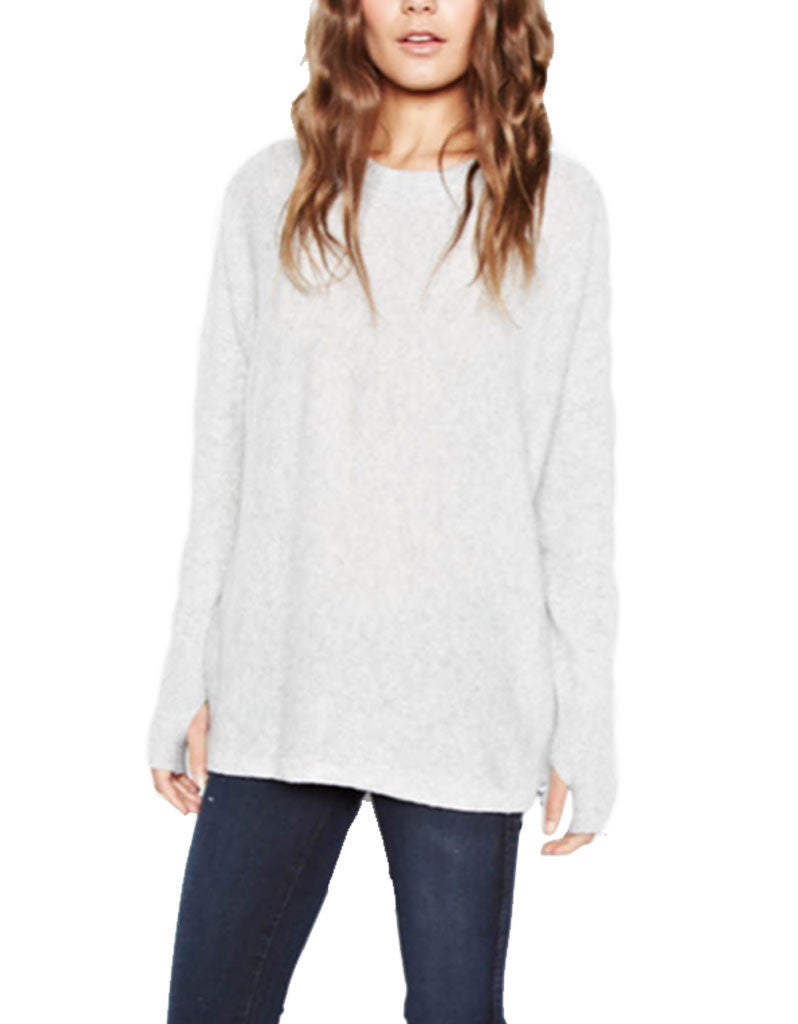 Michael Lauren Clay Cashmere Pullover in Heather Grey - SWANK - Tops - 2