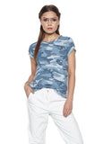 Michael Lauren Cliff Classic Tee in Ocean Camo