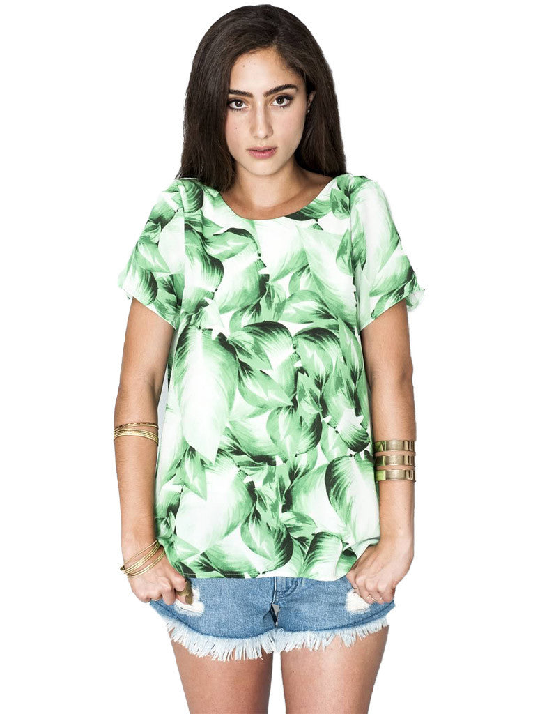 Show Me Your Mumu Camden Top in Polo Lounge Palm - SWANK - Tops - 2