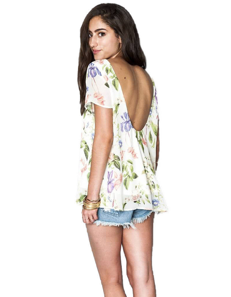 Show Me Your Mumu Camden Top in Flower Press - SWANK - Tops - 1