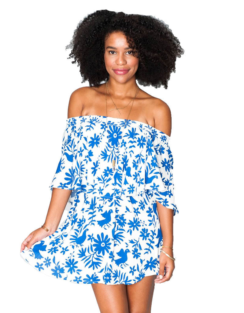 Show Me Your Mumu Casita Mini Dress in Senorita Bluebird Cloud - SWANK - Dresses - 1