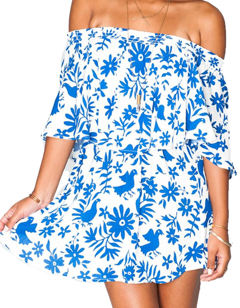 Show Me Your Mumu Casita Mini Dress in Senorita Bluebird Cloud - SWANK - Dresses - 2