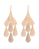 Tear Chandelier Earrings in Rose Gold - SWANK - Jewelry