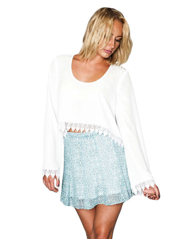 Show Me Your Mumu Chapell Top in White Crisp