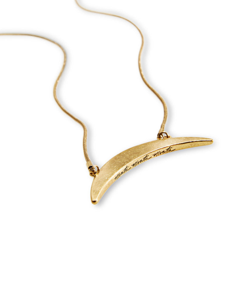 Jenny Bird Crescent Moon Necklace in Gold - SWANK - Jewelry - 2