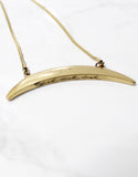 Jenny Bird Crescent Moon Necklace in Gold