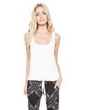 Michael Lauren Crosby Drawstring Tank in White - SWANK - Tops - 1