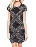 Michael Lauren Cuba Mini T-Shirt Dress in Bandana - SWANK - Dresses - 2