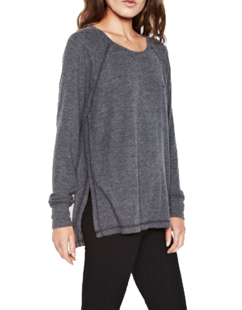 Michael Lauren Desi Pullover in Black Charcoal - SWANK - Tops - 2