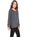 Michael Lauren Desi Pullover in Black Charcoal - SWANK - Tops - 1