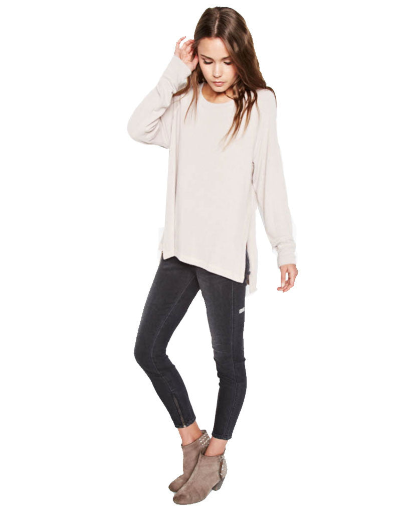 Michael Lauren Desi Pullover in Oatmeal - SWANK - Tops - 4