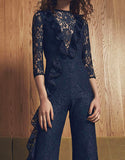 Alexis Derica Lace Jumpsuit in Navy