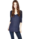 Michael Lauren Dylan 3/4 V-Neck Draped Tee - SWANK - Tops - 3