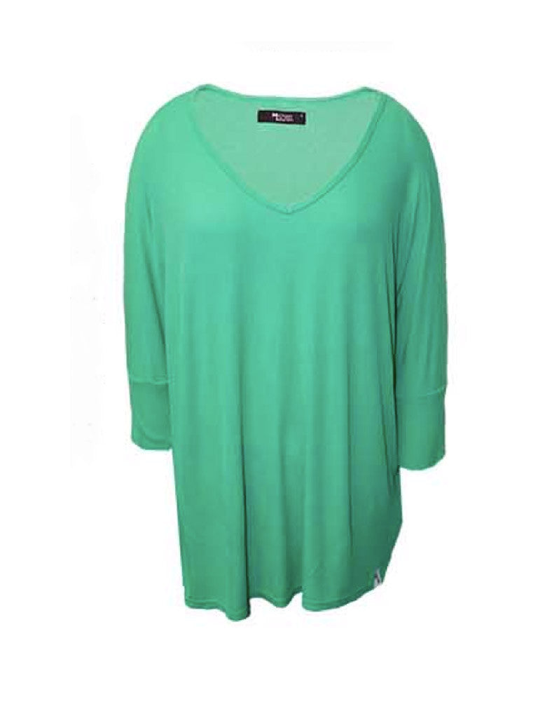 Michael Lauren Dylan 3/4 V-Neck Draped Tee *Available in Multiple Colors* - SWANK - Tops - 5