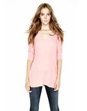 Michael Lauren Dylan 3/4 V-Neck Draped Tee - SWANK - Tops - 1