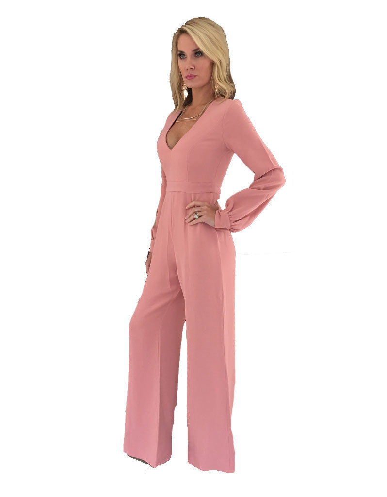 Alexis Isadore Jumpsuit in Ash Pink - SWANK - Jumpsuits - 2