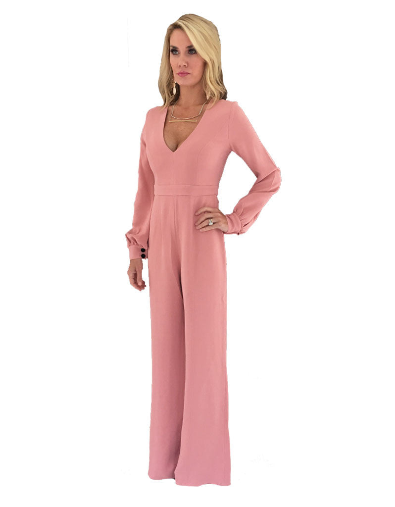 Alexis Isadore Jumpsuit in Ash Pink - SWANK - Jumpsuits - 3