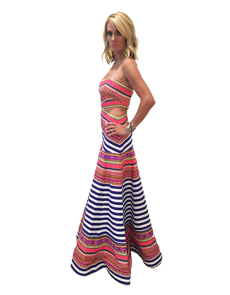 Alexis Zuzu Gown in Aztec Neon - SWANK - Dresses - 3