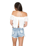Show Me Your Mumu Ella Top Spring Fling Lace in White - SWANK - Tops - 1
