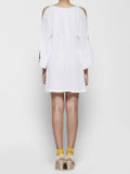 Pia Pauro Embroidered Tunic in White - SWANK - Dresses - 2