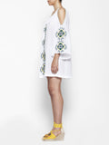 Pia Pauro Embroidered Tunic in White - SWANK - Dresses - 3