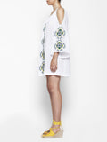 Pia Pauro Embroidered Tunic in White - SWANK - Dresses - 3