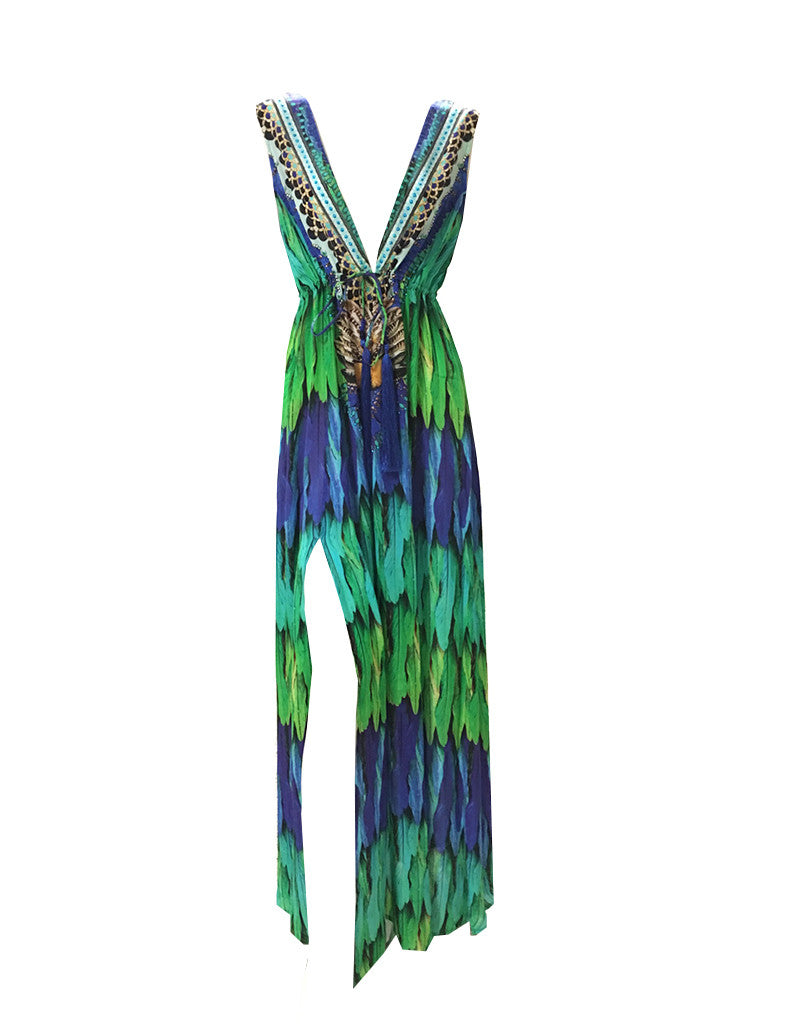 Shahida Parides Embellished Long Dress in Nightfall - SWANK - Dresses - 1