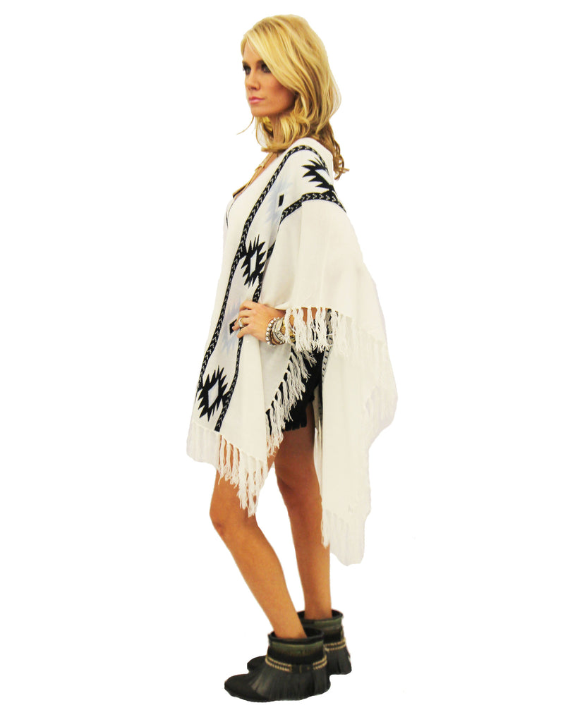 Show Me Your Mumu Baja Fringe Poncho in Morning Star - SWANK - Tops - 2