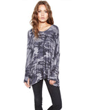 Michael Lauren Flint Oversized Pullover in Asphalt Camo - SWANK - Tops - 1
