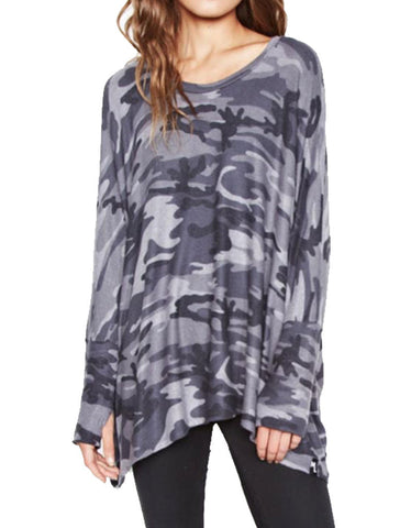 Michael Lauren Flint Oversized Pullover in Asphalt Camo