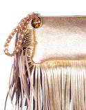 Capazonia Fidji Mini Fringe Clutch in Gold - SWANK - Handbags - 2