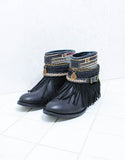 Custom Made Boho Boots in Black | SIZE 40 - SWANK - Shoes - 4