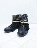 Custom Made Boho Boots in Black | SIZE 40 - SWANK - Shoes - 2