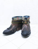 Custom Made Boho Boots in Black | SIZE 41 - SWANK - Shoes - 2