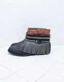 Custom Made Boho Boots in Black | SIZE 41 - SWANK - Shoes - 5