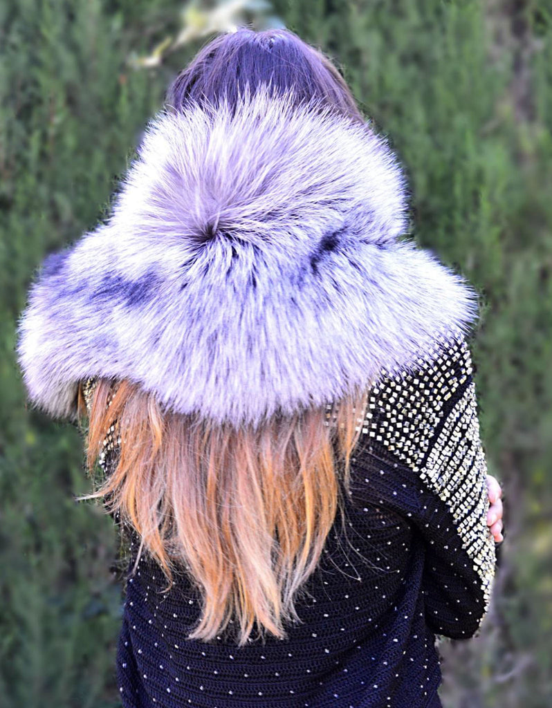 Fur Collar in Silver - SWANK - Outerwear - 2