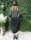 Game Changer Ombre Cocoon Cardigan in Army Green/Black