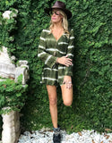 Wrap Me Up Tie Dye Romper in Army