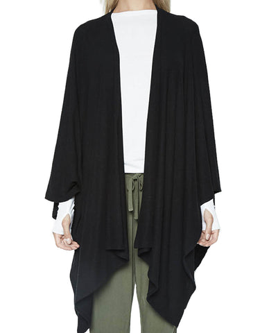 Michael Lauren Giuseppe Blanket Wrap in Jet Black