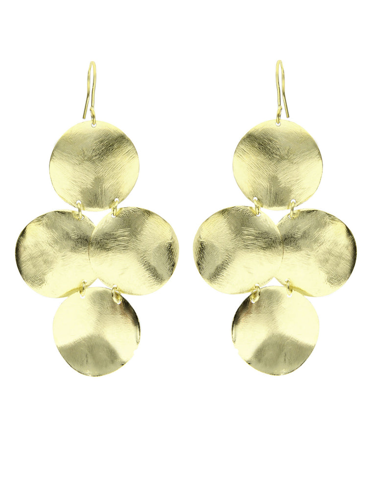 Small Disc Chandelier Earrings - SWANK - Jewelry - 1