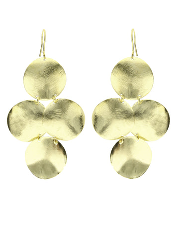 Musa Palm Statement Earrings in Gold
