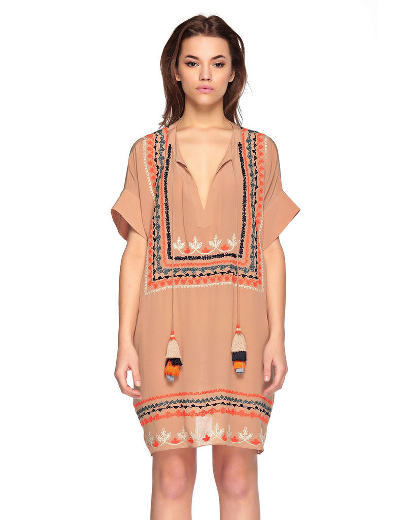 Hemant and Nandita Swirl & Spatter Kaftan - SWANK - Dresses - 1