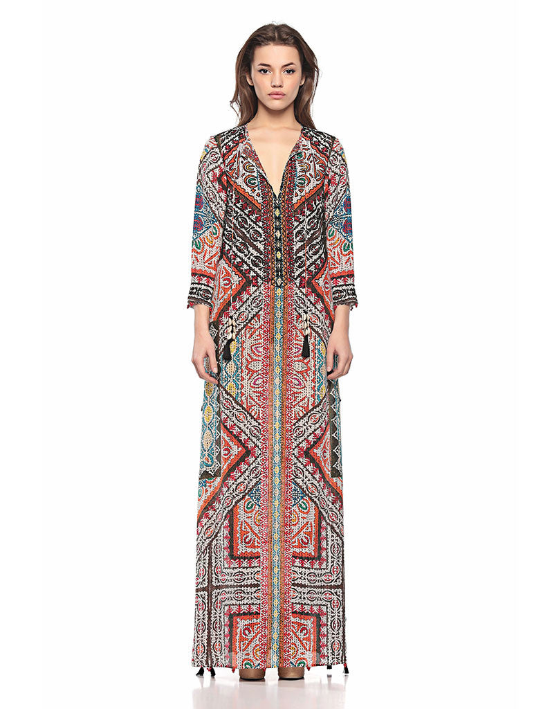 Hemant and Nandita Rili Art Long Dress - SWANK - Dresses - 1